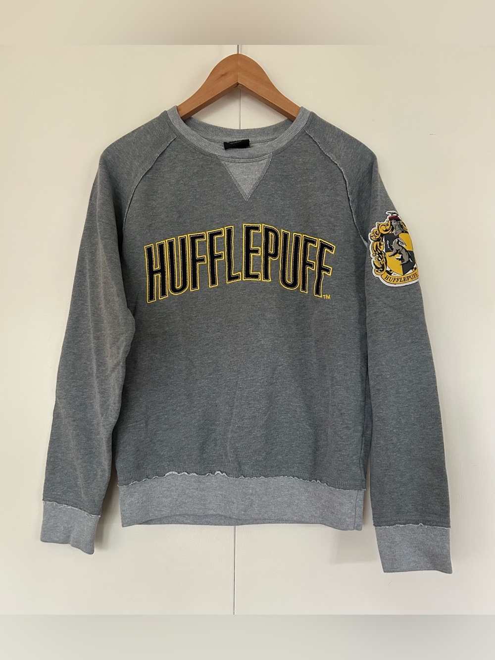 Hufflepuff Grey Pullover Crewneck Sweater